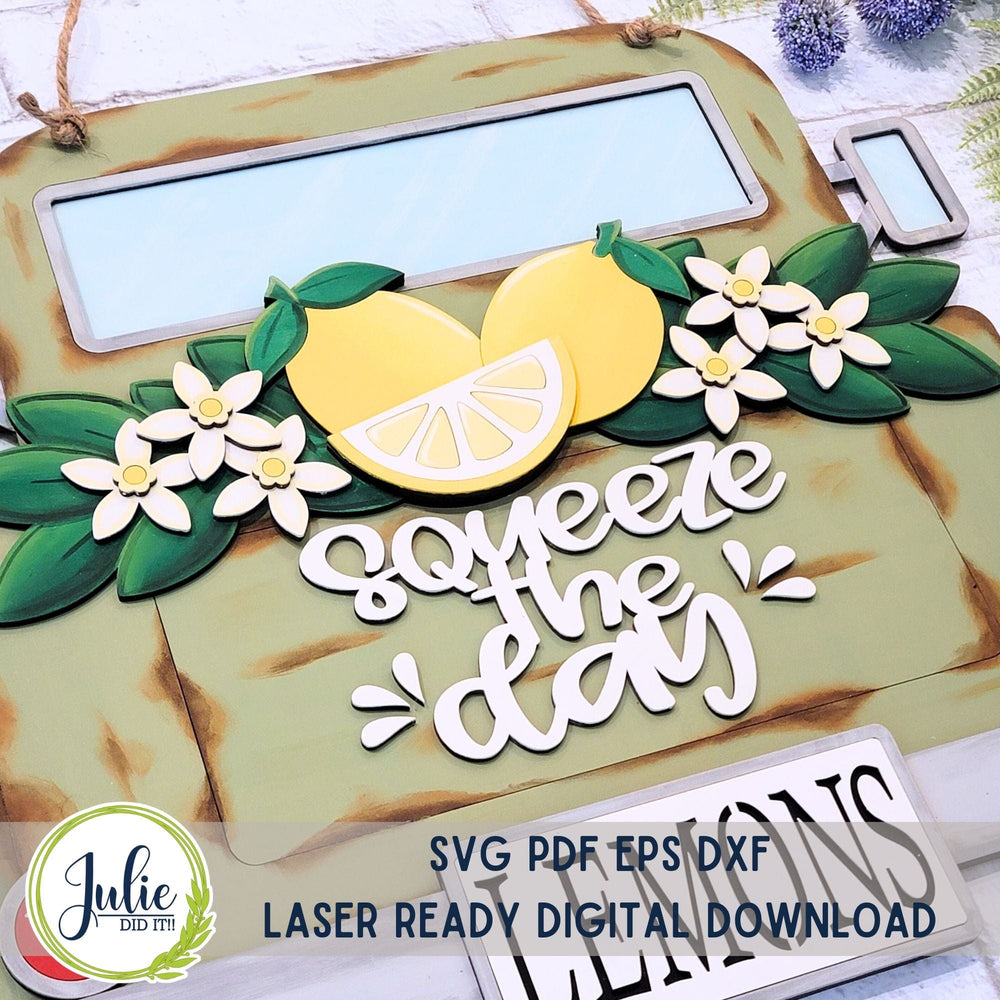 Julie Did It Studios Truck Squeeze the Day Door Hanger - May 2024 Design Studio