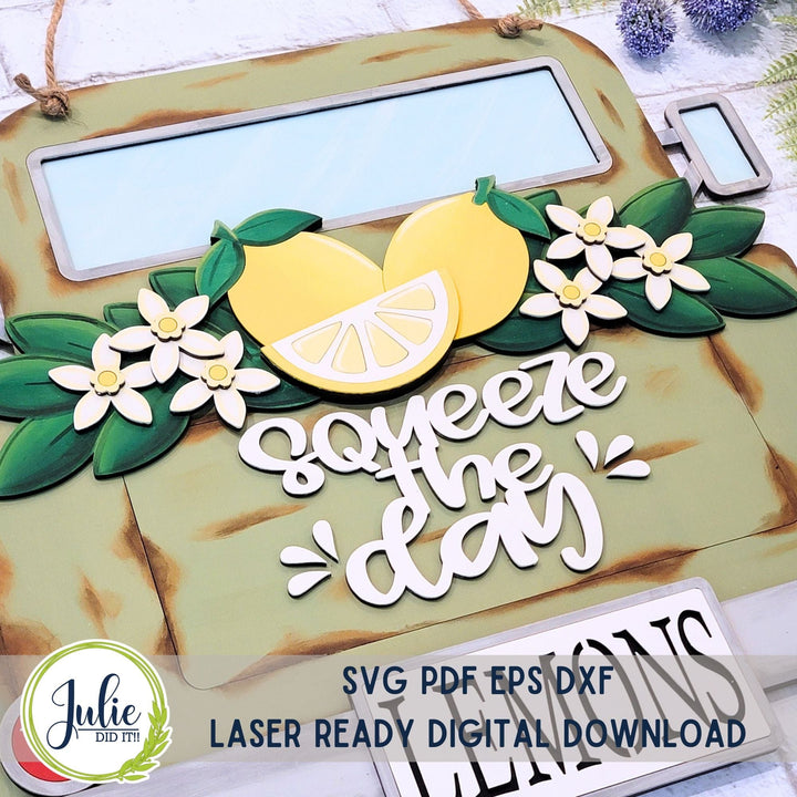 Julie Did It Studios Truck Squeeze the Day Door Hanger - May 2024 Design Studio