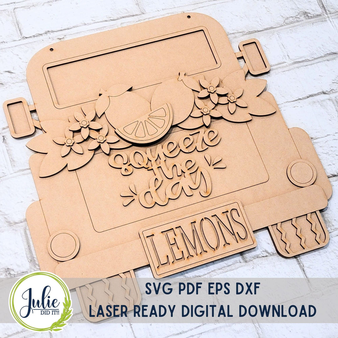 Julie Did It Studios Truck Squeeze the Day Door Hanger - May 2024 Design Studio
