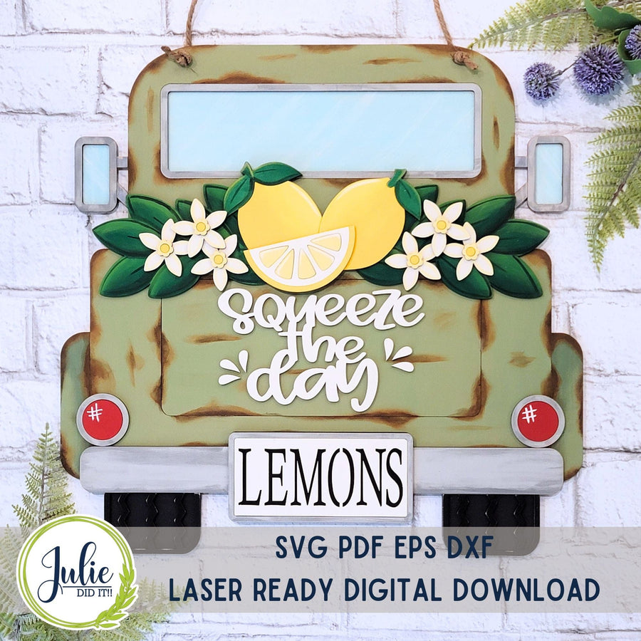 Julie Did It Studios Truck Squeeze the Day Door Hanger - May 2024 Design Studio