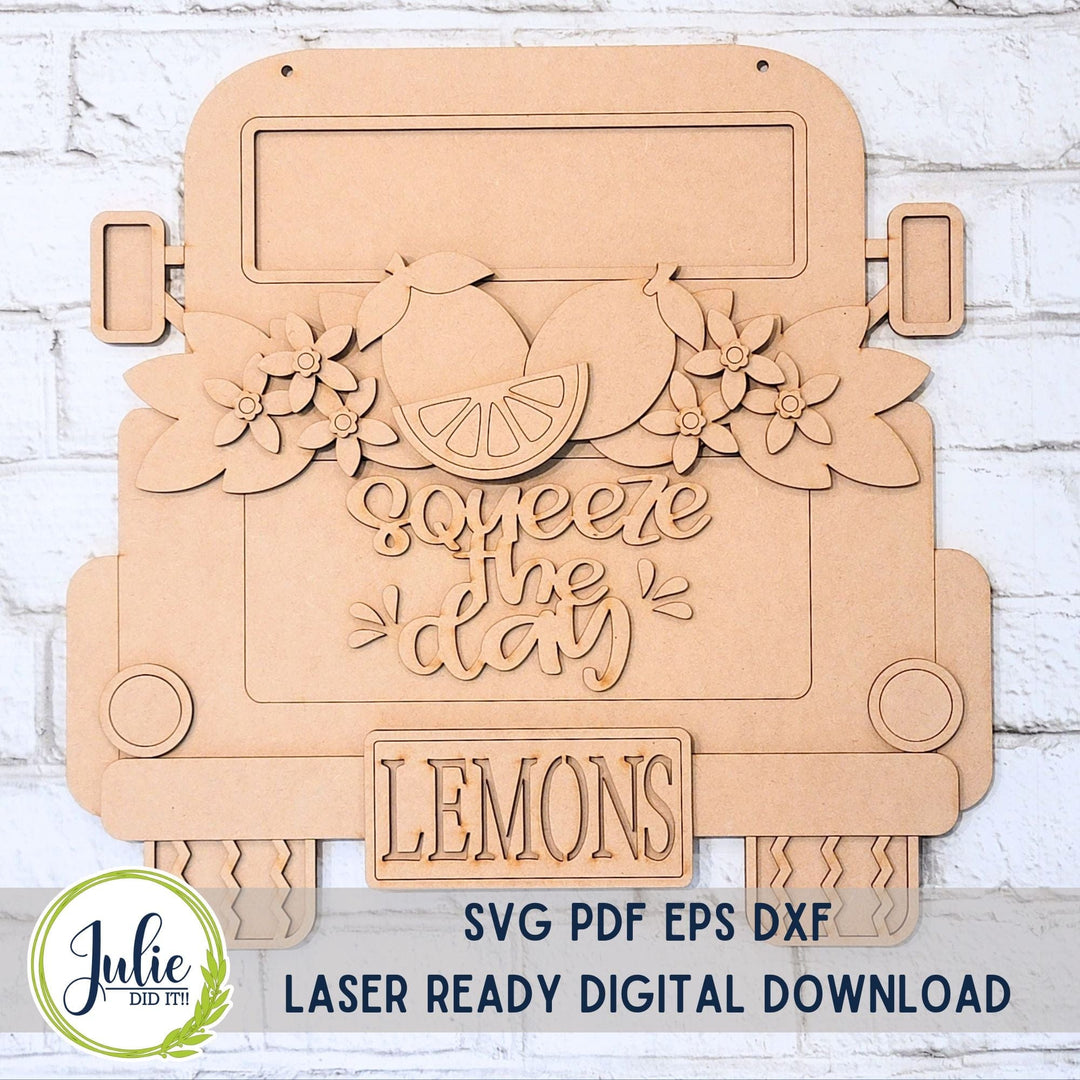 Julie Did It Studios Truck Squeeze the Day Door Hanger - May 2024 Design Studio