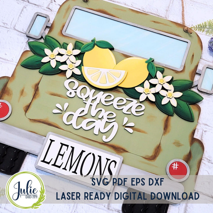 Julie Did It Studios Truck Squeeze the Day Door Hanger - May 2024 Design Studio