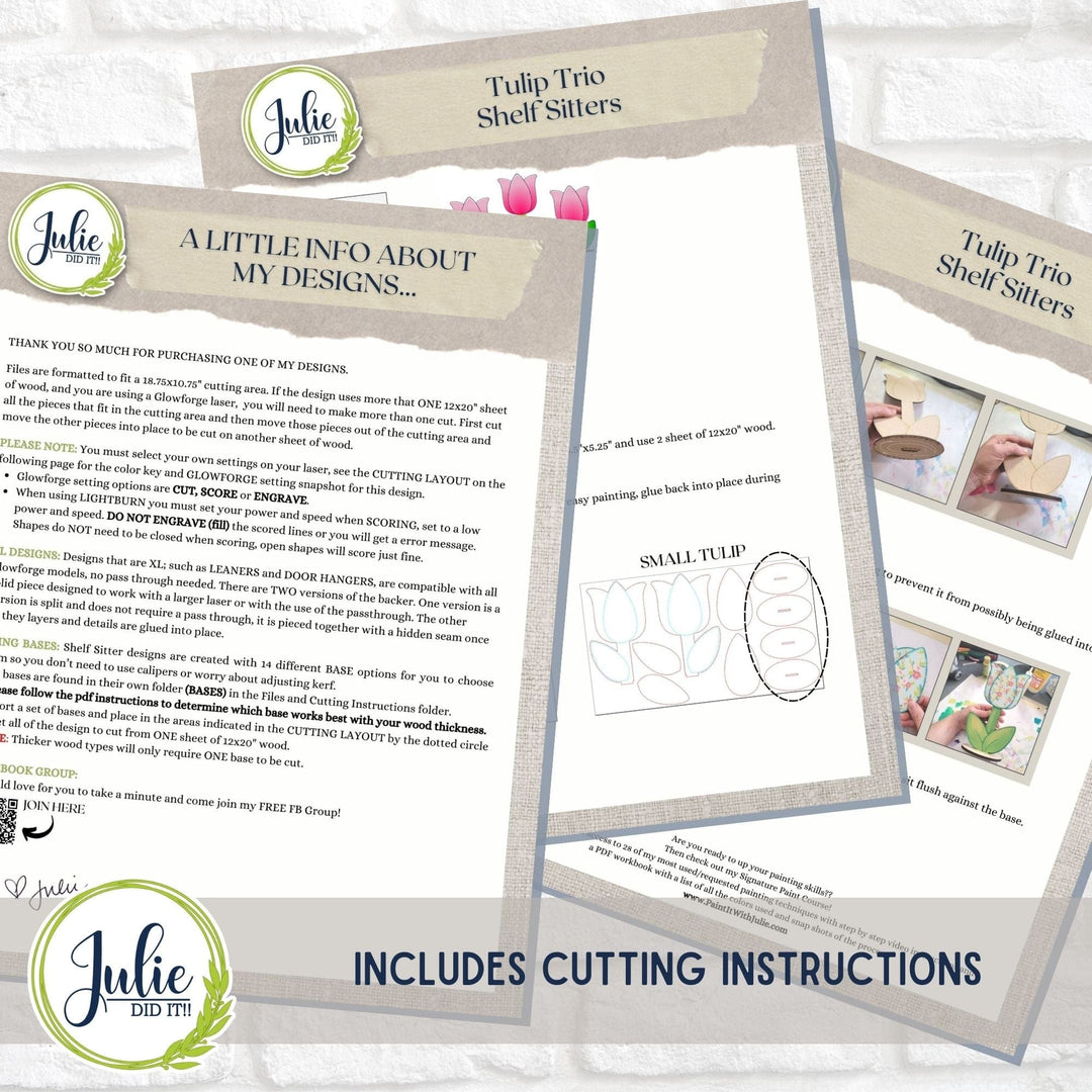 Julie Did It Studios Tulip Trio Shelf Sitters -  March 2024 Design Studio
