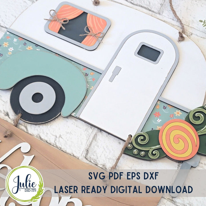 Julie Did It Studios Welcome Camper Door Hanger