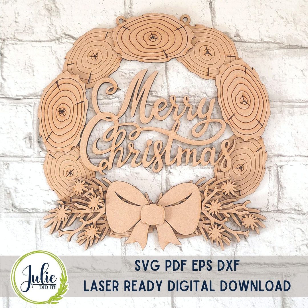 Julie Did It Studios Wood Slice Wreath Sign - October 2023 Design Studio