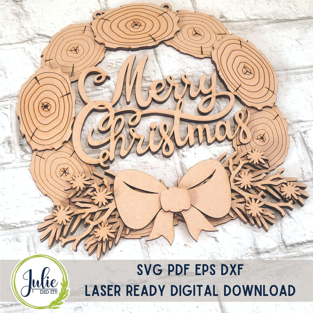 Julie Did It Studios Wood Slice Wreath Sign - October 2023 Design Studio
