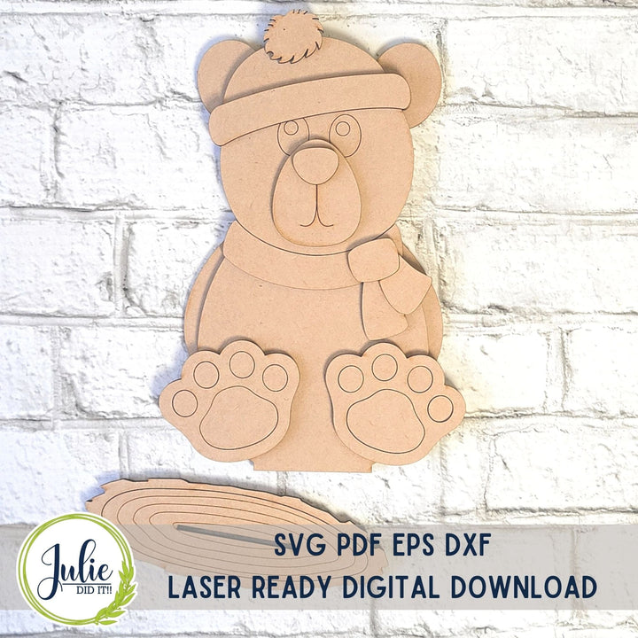 Julie Did It Studios Woodland Friends Bear Shelf Sitter -  November 2023 Design Studio