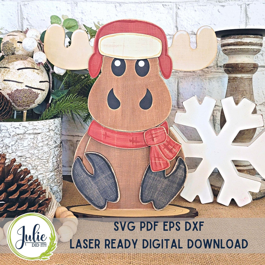 Julie Did It Studios Woodland Friends Moose Shelf Sitter -  November 2023 Design Studio