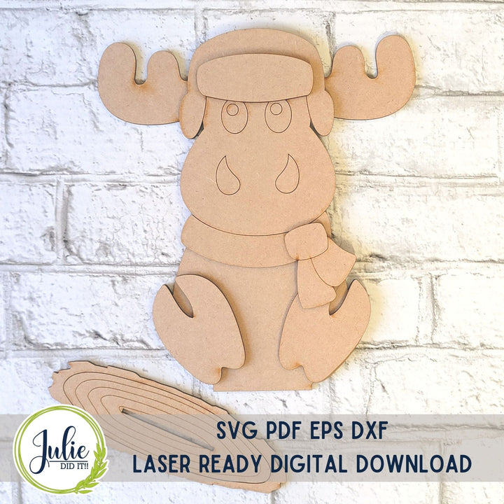 Julie Did It Studios Woodland Friends Moose Shelf Sitter -  November 2023 Design Studio