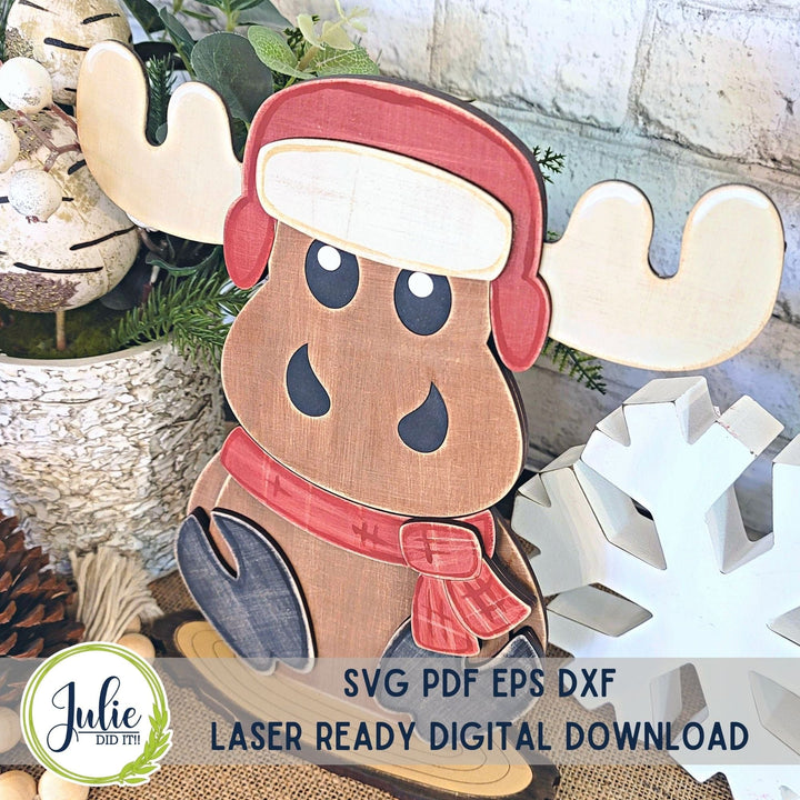Julie Did It Studios Woodland Friends Moose Shelf Sitter -  November 2023 Design Studio