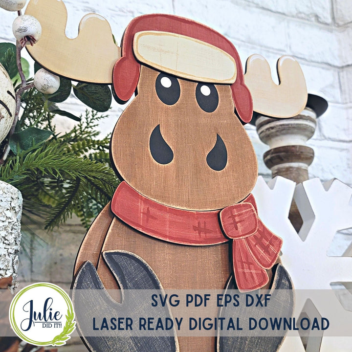 Julie Did It Studios Woodland Friends Moose Shelf Sitter -  November 2023 Design Studio