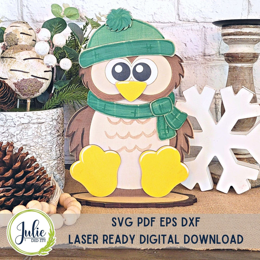 Julie Did It Studios Woodland Friends Owl Shelf Sitter -  November 2023 Design Studio