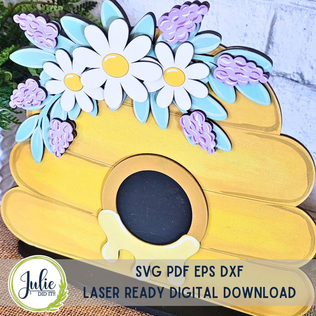 Julie Did It Studios "You Be the Maker" Box Kit - Floral Beehive Shelf Sitter - An April 2024 Design Studio Membership Exclusive File