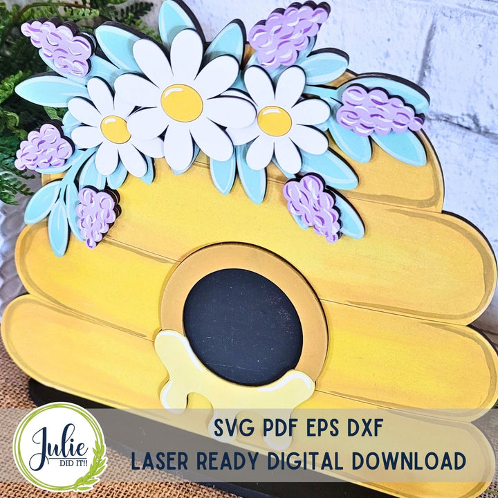 Julie Did It Studios "You Be the Maker" Box Kit - Floral Beehive Shelf Sitter - An April 2024 Design Studio Membership Exclusive File