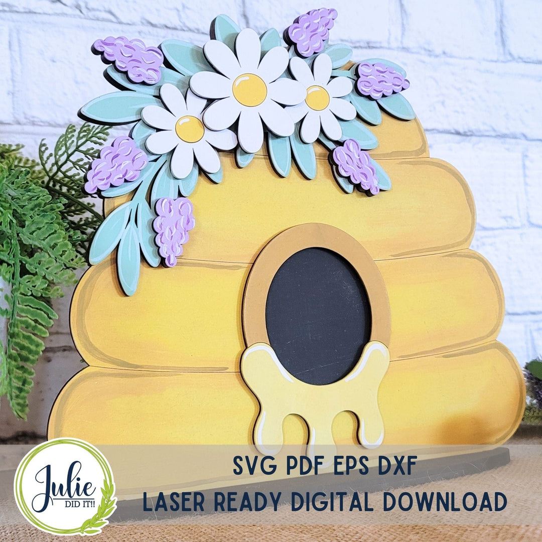 Julie Did It Studios "You Be the Maker" Box Kit - Floral Beehive Shelf Sitter - An April 2024 Design Studio Membership Exclusive File