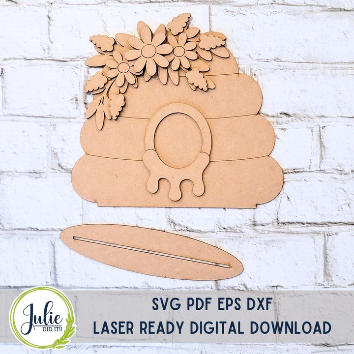 Julie Did It Studios "You Be the Maker" Box Kit - Floral Beehive Shelf Sitter - An April 2024 Design Studio Membership Exclusive File