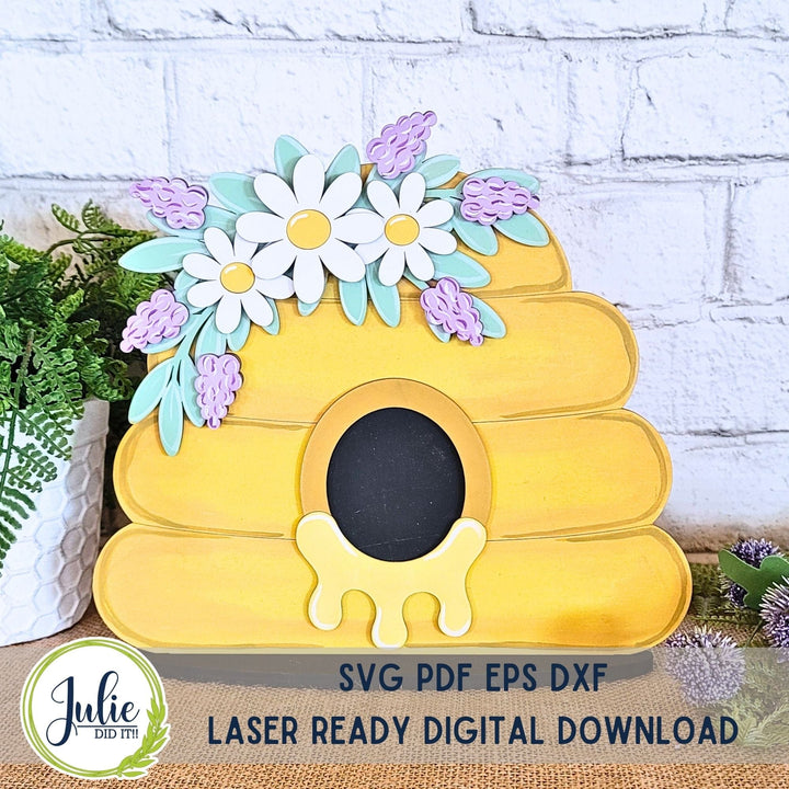 Julie Did It Studios "You Be the Maker" Box Kit - Floral Beehive Shelf Sitter - An April 2024 Design Studio Membership Exclusive File