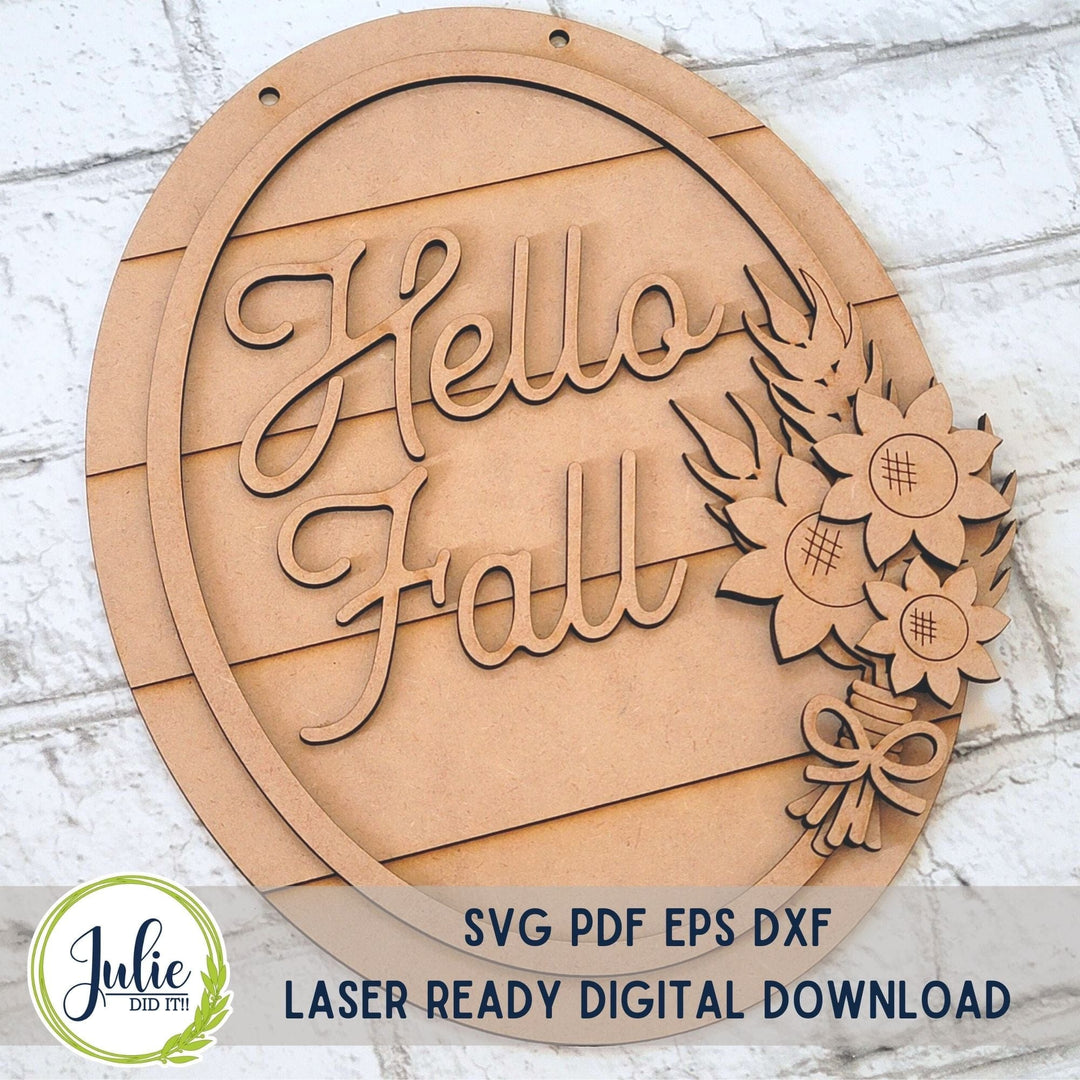 Julie Did It Studios "You Be the Maker" Box Kit - Hello Fall Wheat Bundle Sign - A September 2023 Design Studio Membership Exclusive File