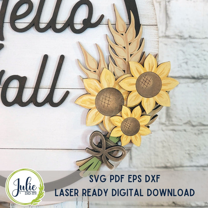 Julie Did It Studios "You Be the Maker" Box Kit - Hello Fall Wheat Bundle Sign - A September 2023 Design Studio Membership Exclusive File