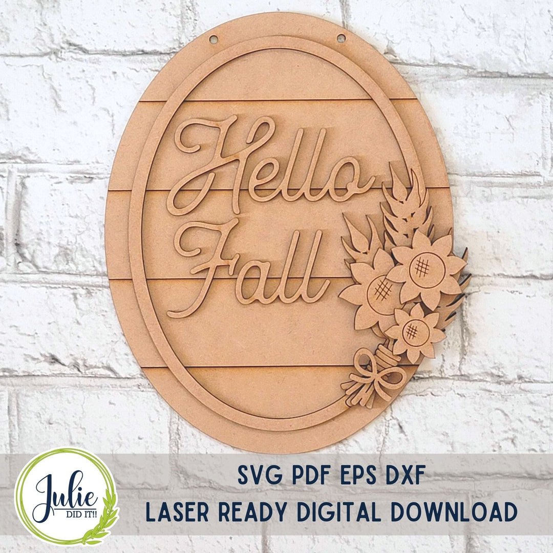 Julie Did It Studios "You Be the Maker" Box Kit - Hello Fall Wheat Bundle Sign - A September 2023 Design Studio Membership Exclusive File