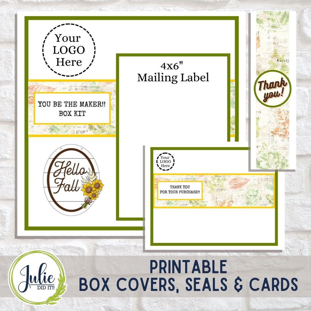 Julie Did It Studios "You Be the Maker" Box Kit - Hello Fall Wheat Bundle Sign - A September 2023 Design Studio Membership Exclusive File