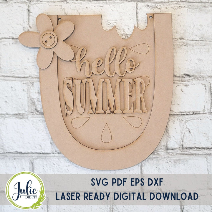 Julie Did It Studios "You Be the Maker" Box Kit - "Hello Summer" Watermelon Sign - A May 2023 Design Studio Membership Exclusive File