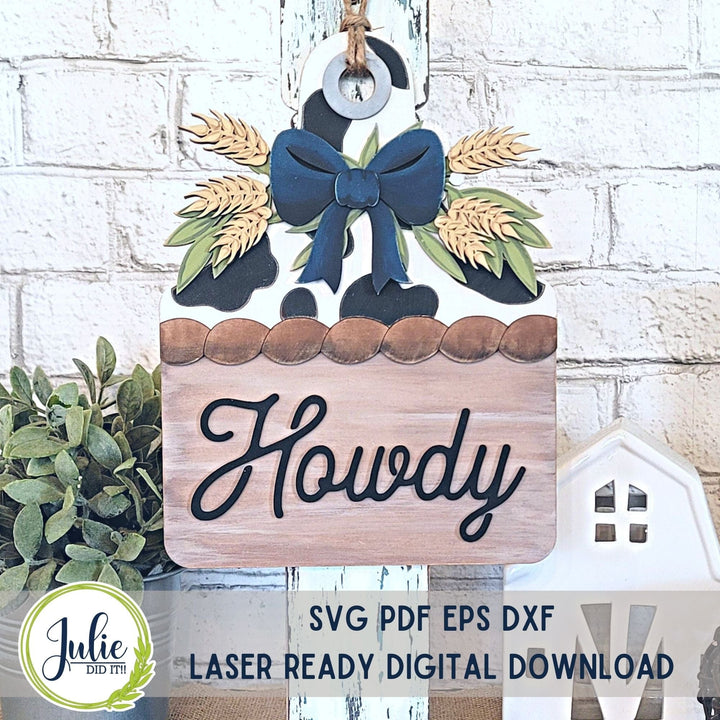 Julie Did It Studios "You Be the Maker" Box Kit - "Howdy" Ear Tag - A December 2023 Design Studio Membership Exclusive File