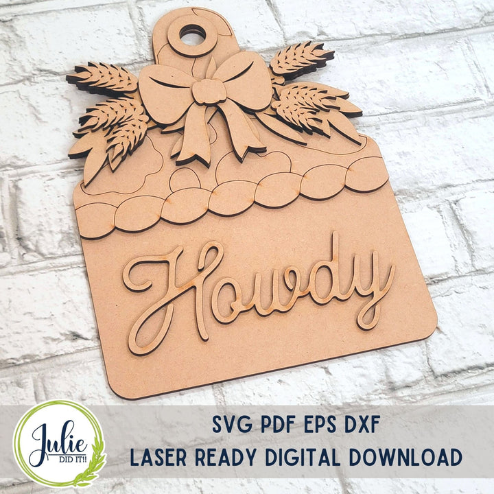 Julie Did It Studios "You Be the Maker" Box Kit - "Howdy" Ear Tag - A December 2023 Design Studio Membership Exclusive File