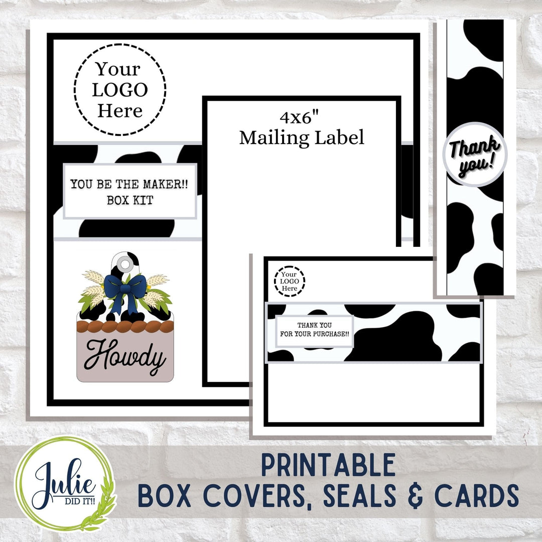 Julie Did It Studios "You Be the Maker" Box Kit - "Howdy" Ear Tag - A December 2023 Design Studio Membership Exclusive File