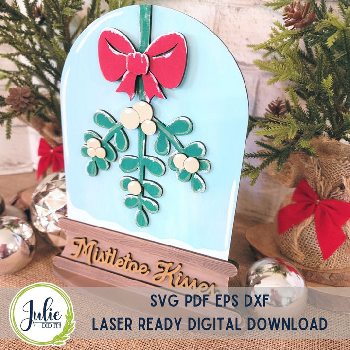 Julie Did It Studios "You Be the Maker" Box Kit - Mistletoe Kiss Snow Globe Shelf Sitter - An August 2023 Design Studio Membership Exclusive File