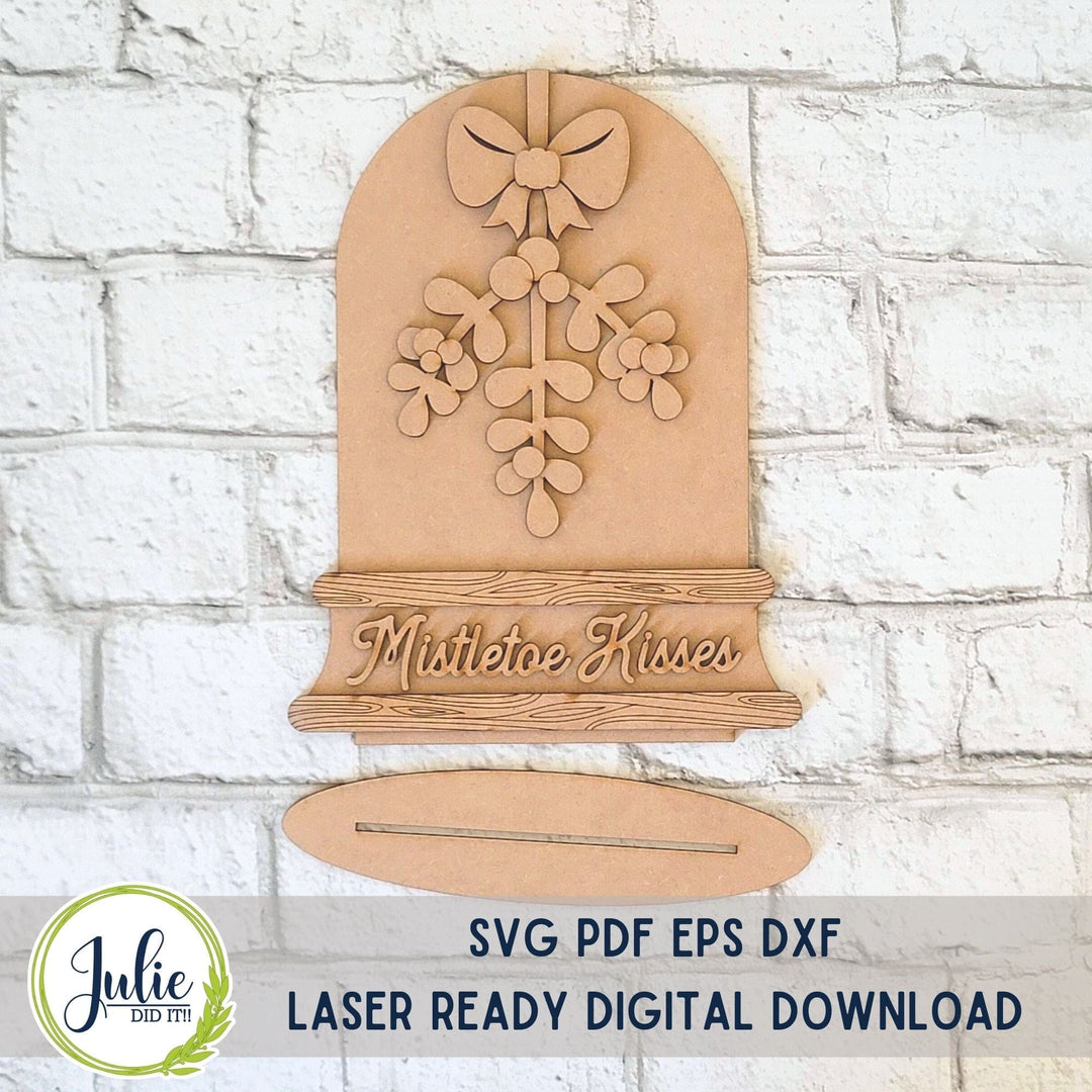Julie Did It Studios "You Be the Maker" Box Kit - Mistletoe Kiss Snow Globe Shelf Sitter - An August 2023 Design Studio Membership Exclusive File