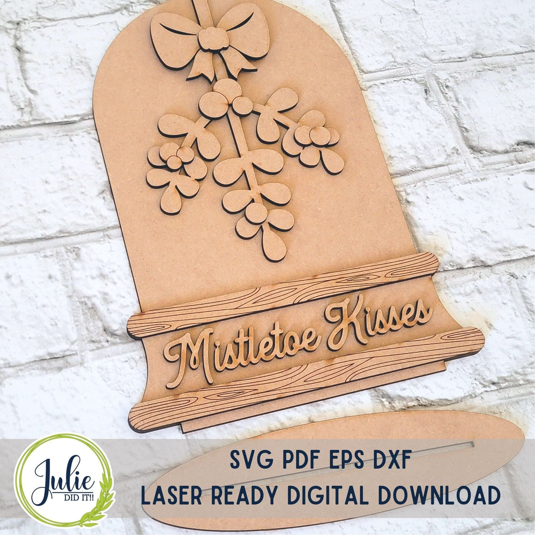 Julie Did It Studios "You Be the Maker" Box Kit - Mistletoe Kiss Snow Globe Shelf Sitter - An August 2023 Design Studio Membership Exclusive File