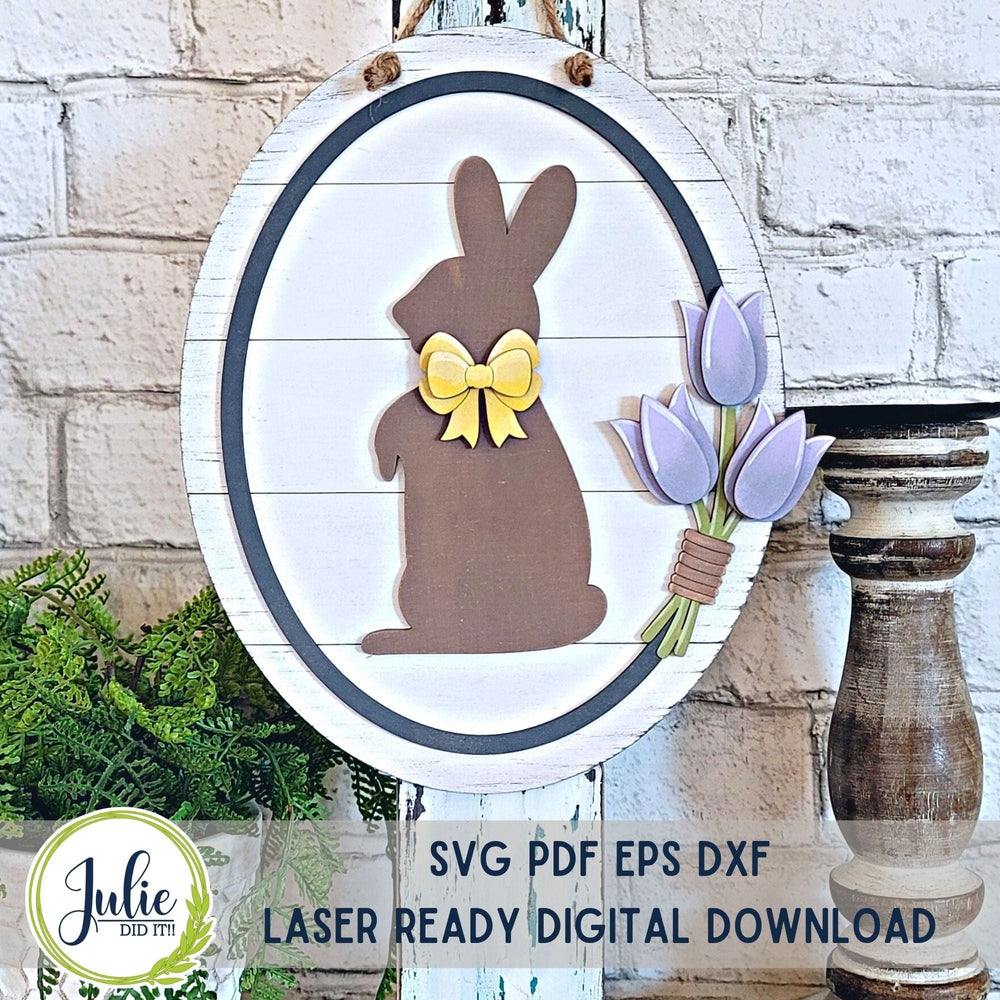 Julie Did It Studios "You Be the Maker" Box Kit - Rabbit and Tulip Sign - A February 2024 Design Studio Membership Exclusive File