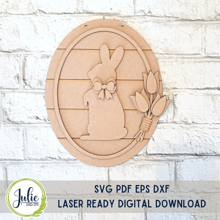 Julie Did It Studios "You Be the Maker" Box Kit - Rabbit and Tulip Sign - A February 2024 Design Studio Membership Exclusive File