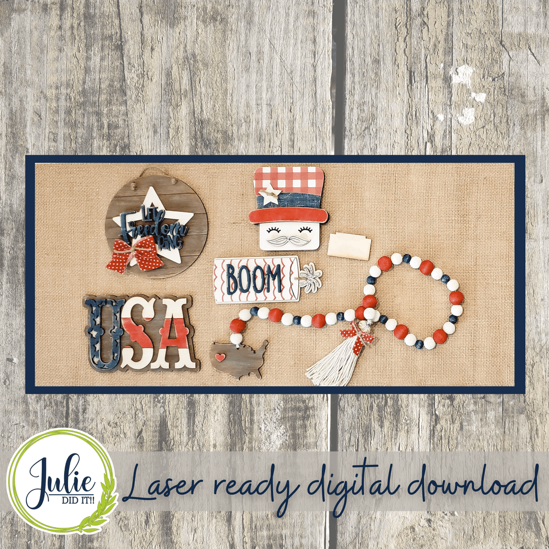 Julie Did It Studios 4th of July Tiered Tray