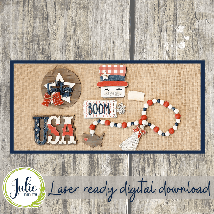 Julie Did It Studios 4th of July Tiered Tray