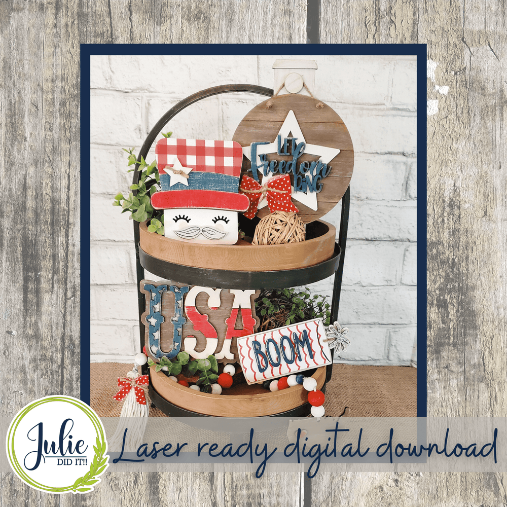 Julie Did It Studios 4th of July Tiered Tray
