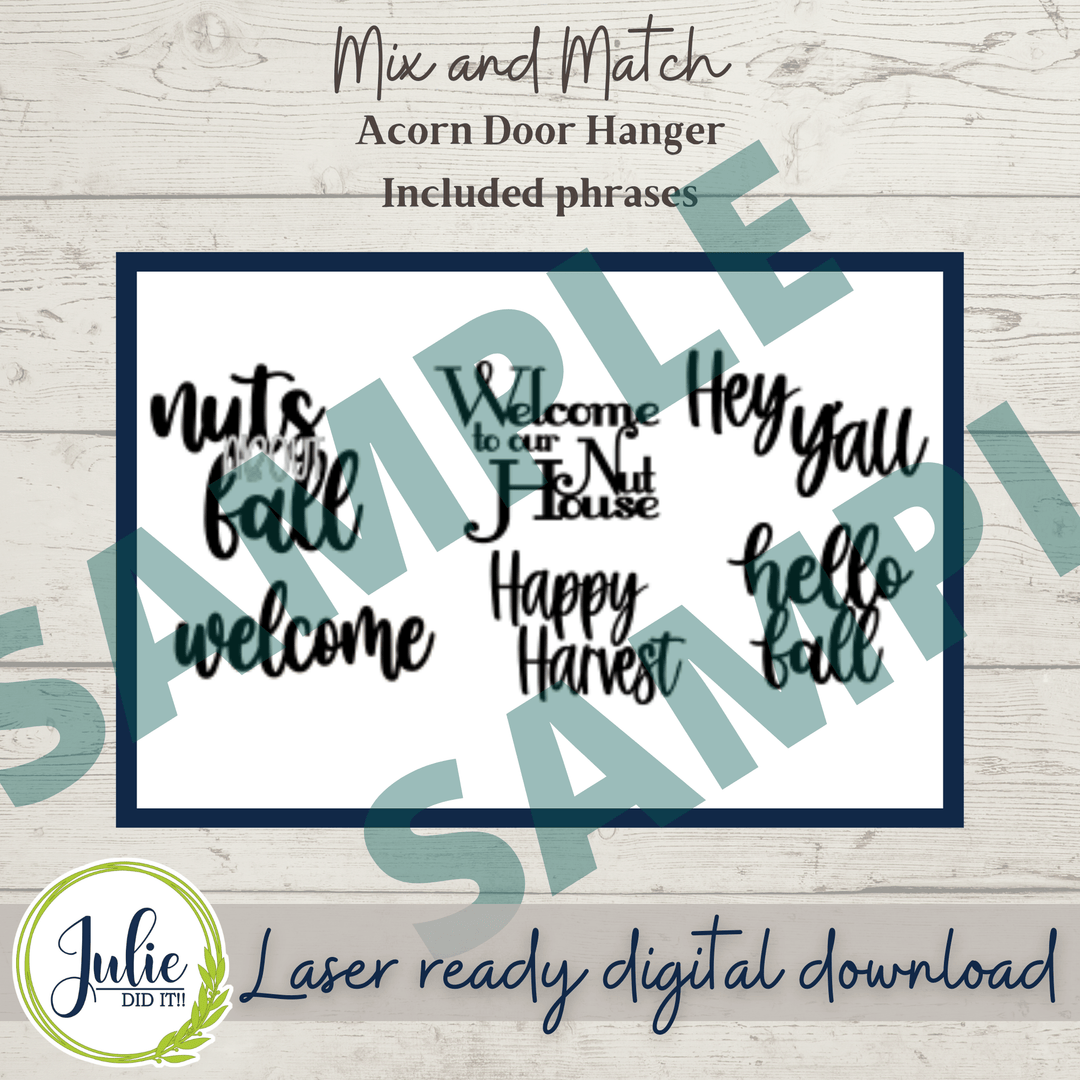 Julie Did It Studios Acorn Door Hanger