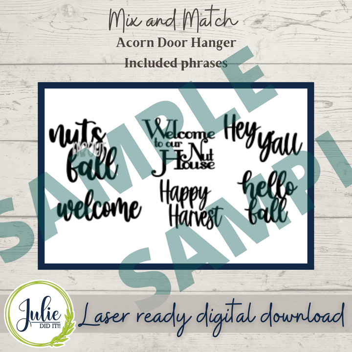 Julie Did It Studios Acorn Door Hanger