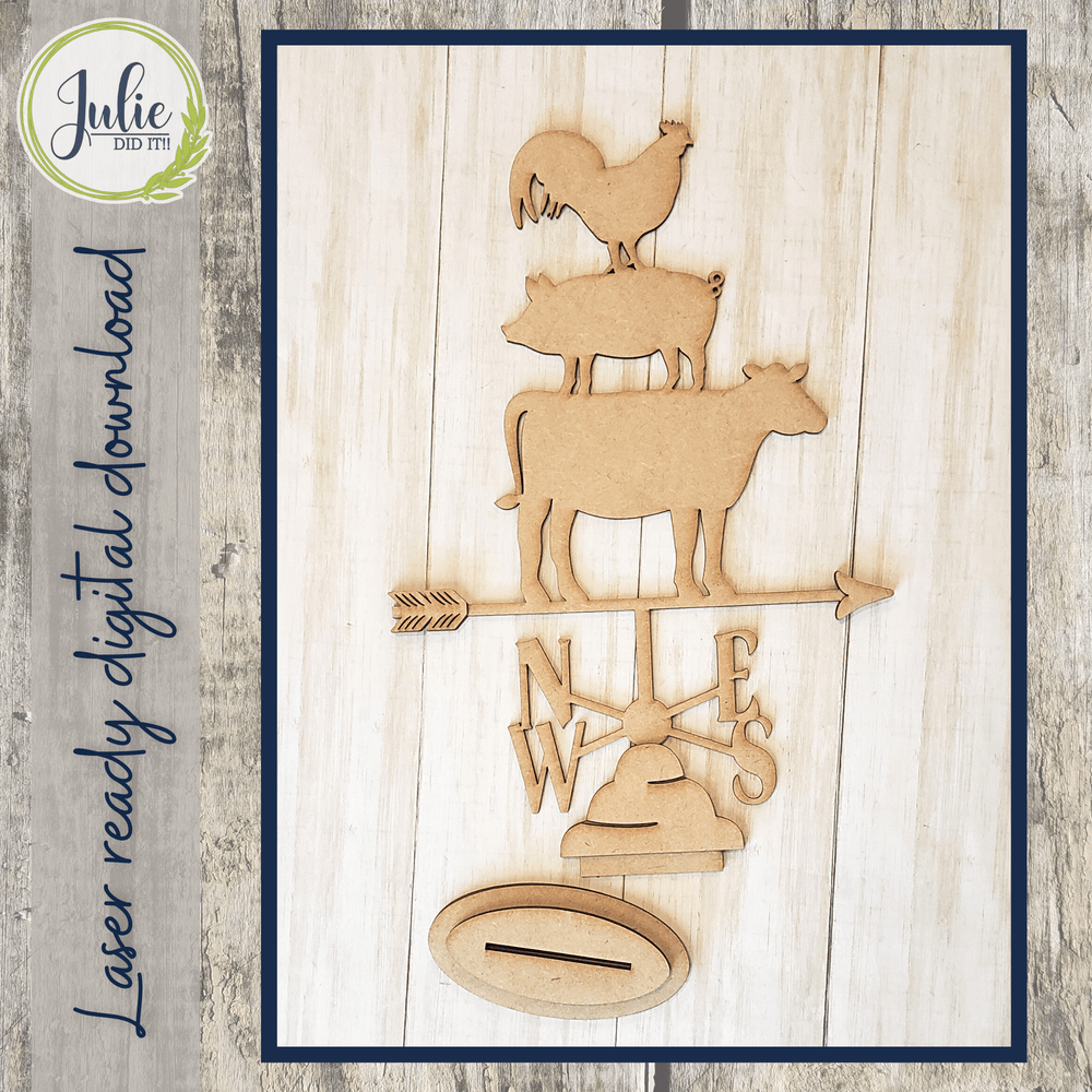 Julie Did It Studios Animal Stacker Weather Vane Shelf Sitter