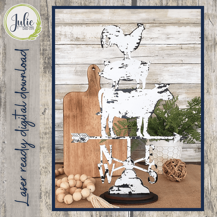 Julie Did It Studios Animal Stacker Weather Vane Shelf Sitter