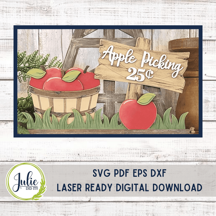 Julie Did It Studios Apple Picking Window Box Insert