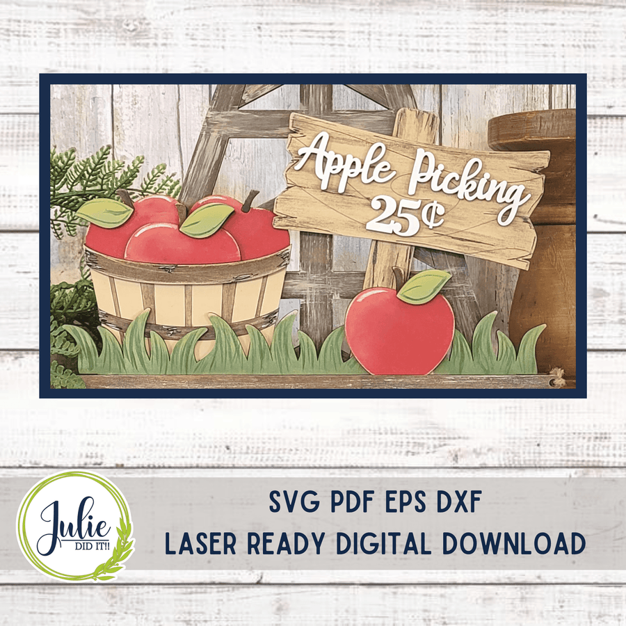 Julie Did It Studios Apple Picking Window Box Insert