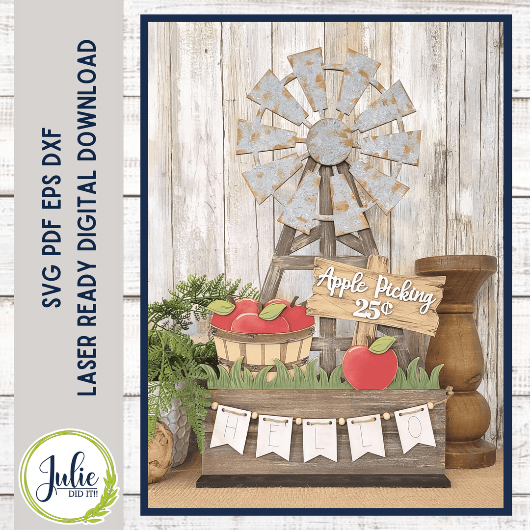 Julie Did It Studios Apple Picking Window Box Insert