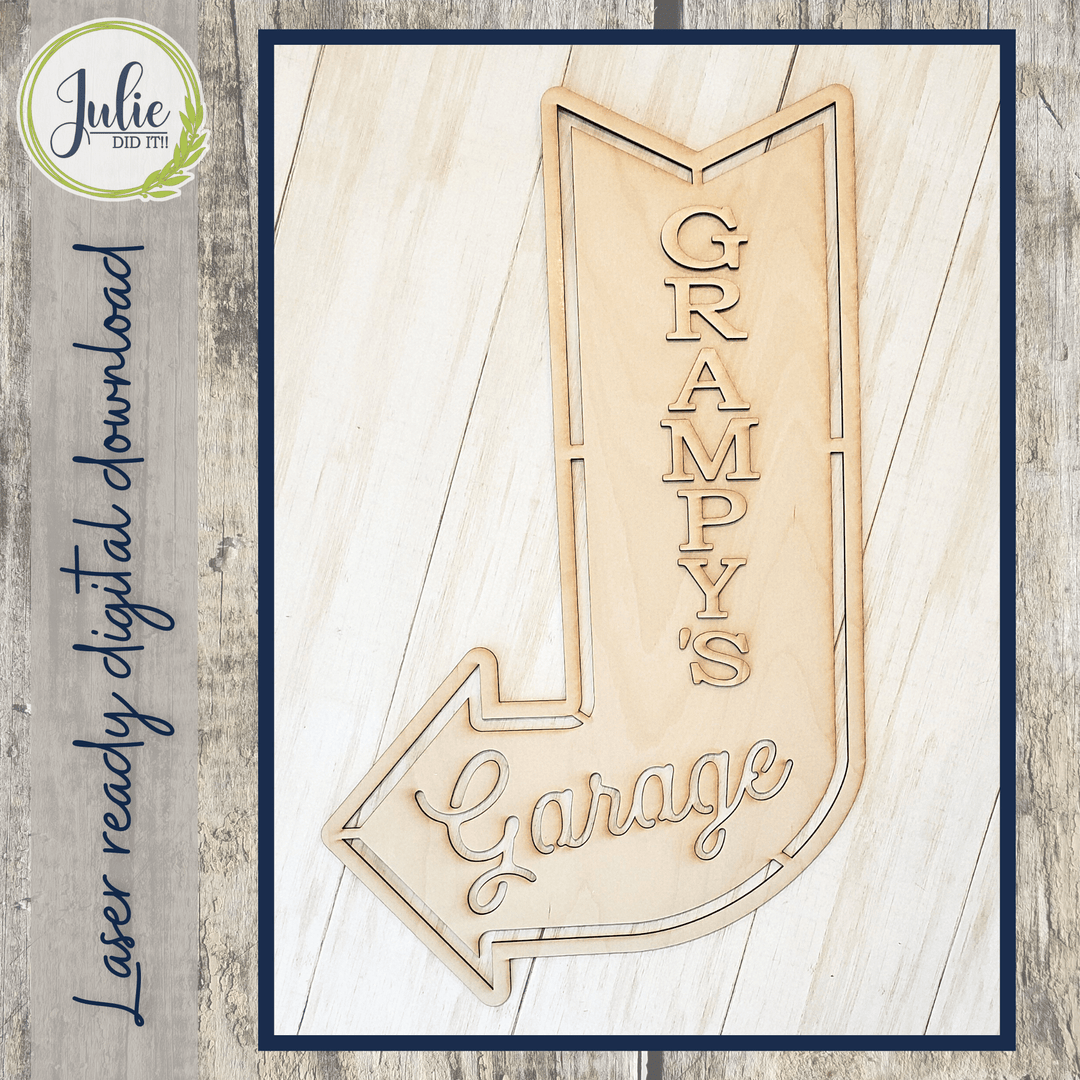 Julie Did It Studios Arrow Father's Day Sign - March 2022 Design Subscription