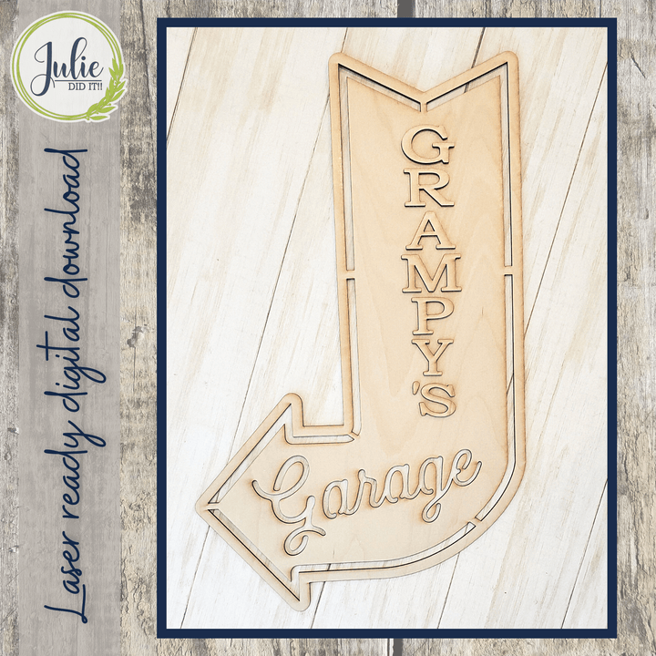 Julie Did It Studios Arrow Father's Day Sign - March 2022 Design Subscription