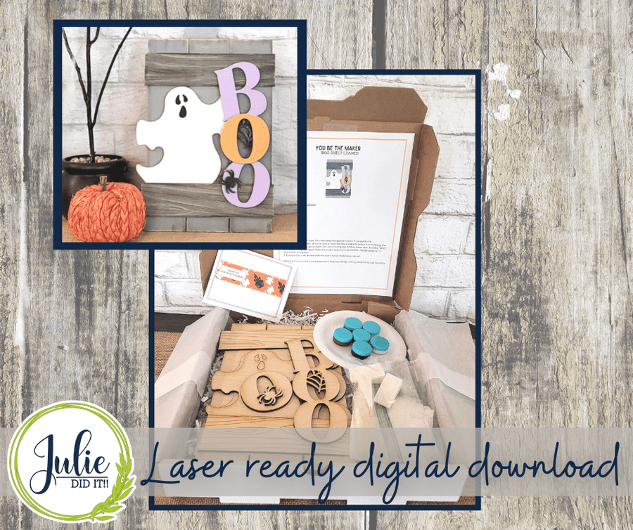 Julie Did It Studios August 2022 - Boo Fence Leaner Exclusive DIY Kit