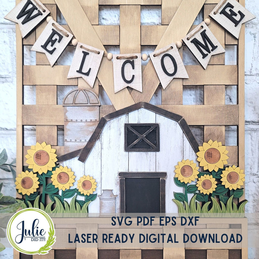 Julie Did It Studios Barn Sunflower Insert - April 2023 Design Studio