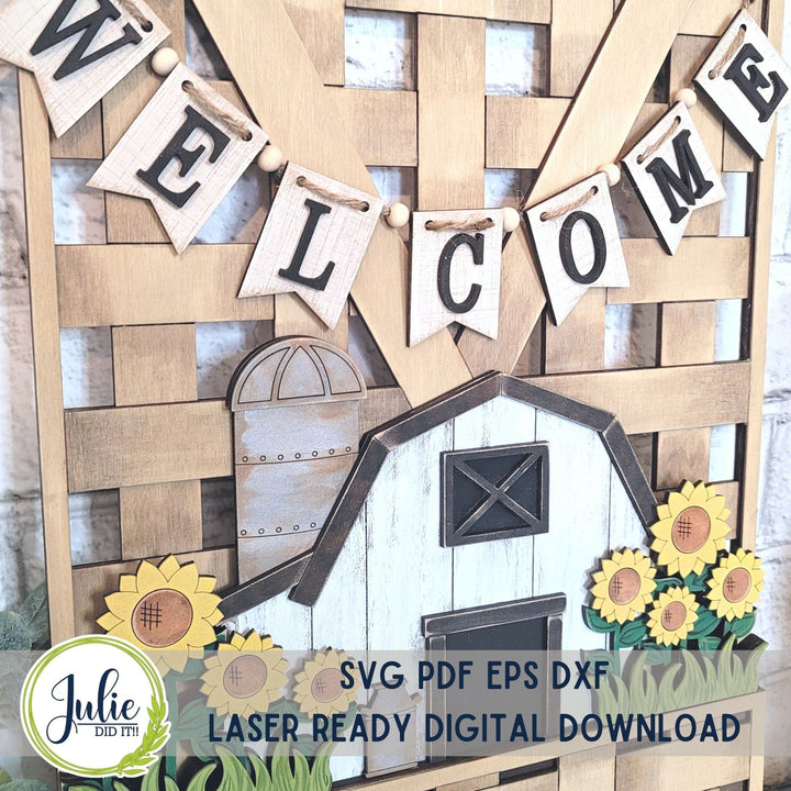 Julie Did It Studios Barn Sunflower Insert - April 2023 Design Studio