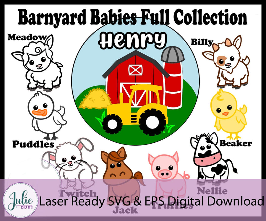 Julie Did It Studios Barnyard Babies SVG Barnyard Babies Full Farm Collection